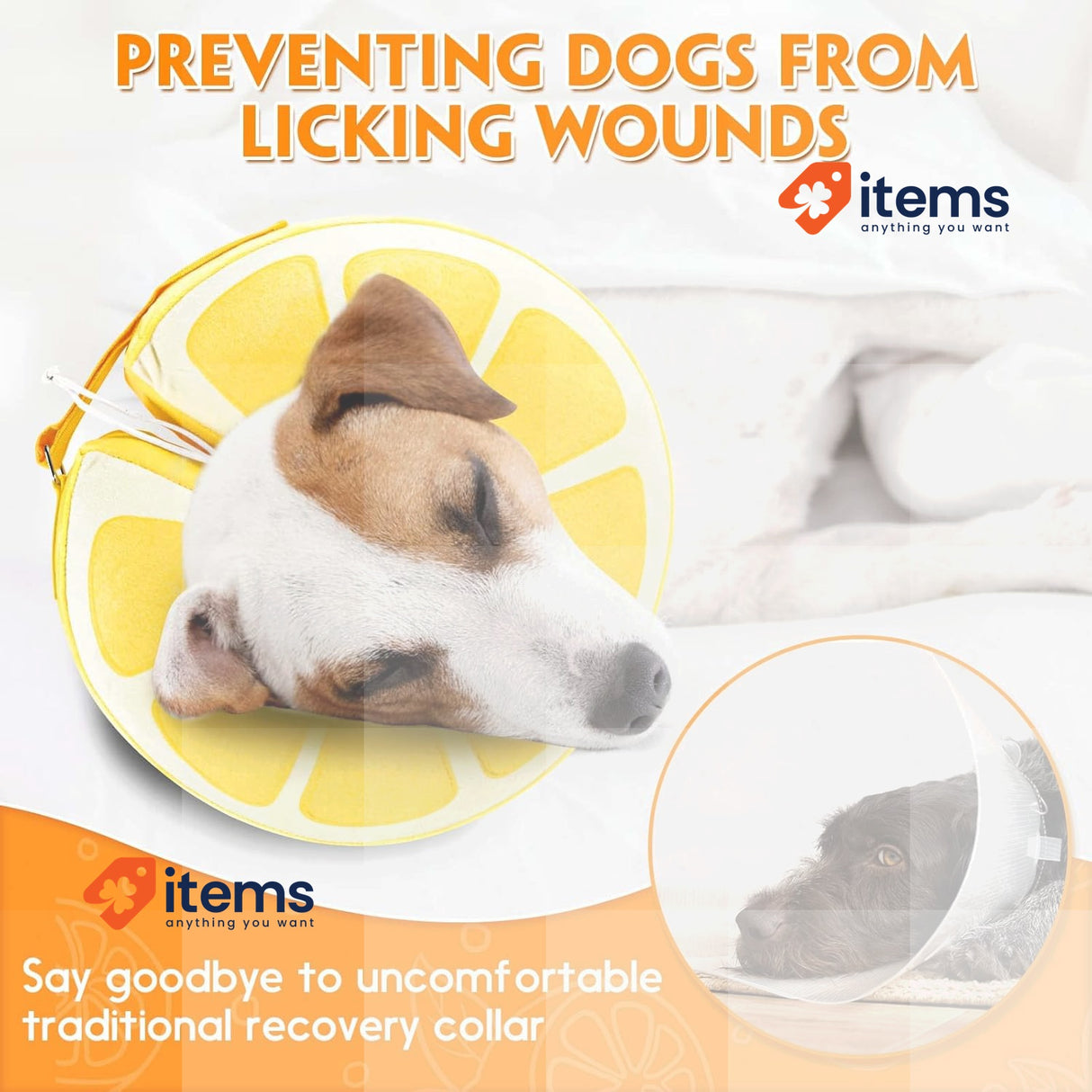 SuplutuX Inflatable Collar Dog & Cats, Comfortable Dog Collar XL