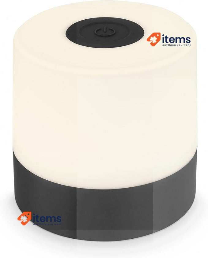 BRILONER - Mini LED Table Lamp Wireless, Dimmable Night Table Lamp Touch, black