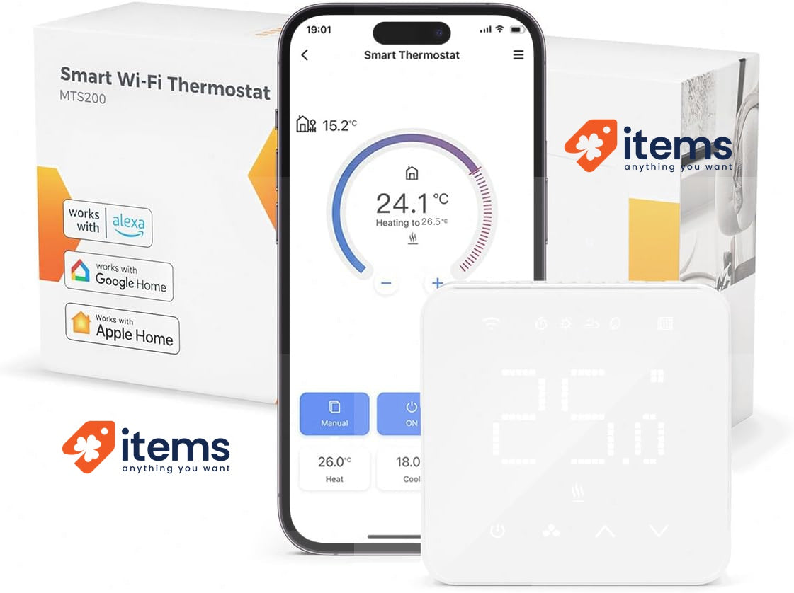 Refoss Smart Thermostat For Combi Boiler/Water Underfloor Heating White WiFi