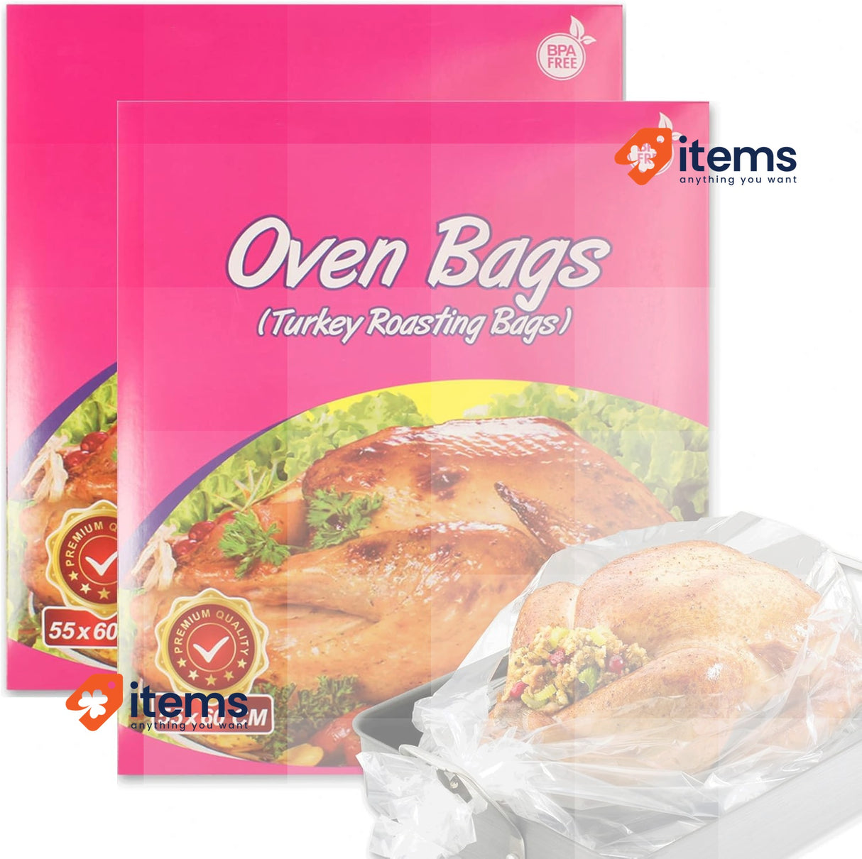 20×Oven Bags Turkey Size Large Roasting Perfect Seal Cooking Flavour Day Duck