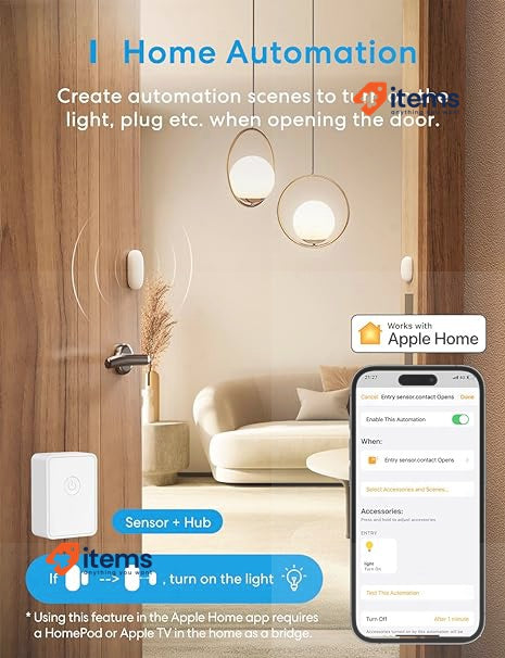 Meross MS200H Smart Wireless Window and Door Sensor (HomeKit) (Starter Kit) WLAN