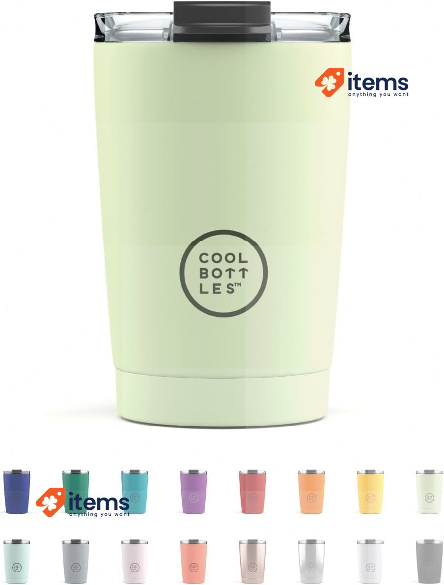 Cool Bottles Stainless Steel 330 Ml - Pastel Green Thermal Tumbler Airtight Lid
