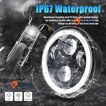 Aumotop LED Light For Mototrcycle 12000 lm, 100 W, 4 modes for 9 V-30 V