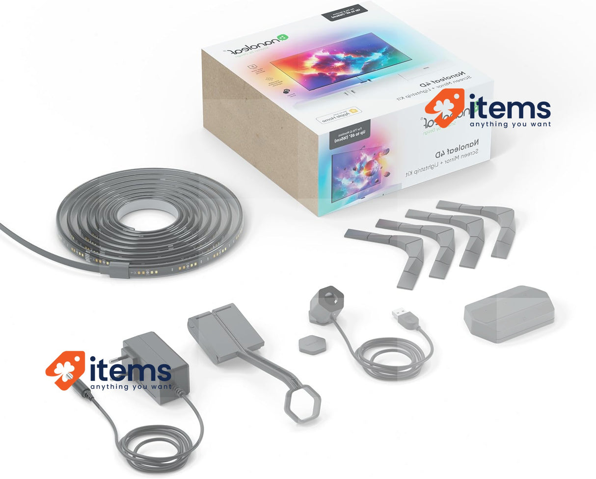 Nanoleaf 4D Screen Mirror Kit + Lightstrip Kit for TVs and Screens up to 65 In