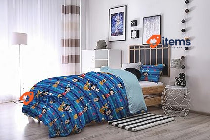 Hermet Micky Mouse Single Cotton Set 155×200 Blue Disney Mickey Duvet Cover Cm