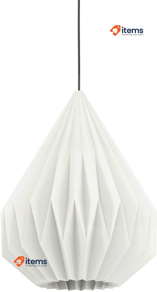 EGLO Pendant Lighting Minting, Ceiling Light Fitting E27 Black White Folded Lamp