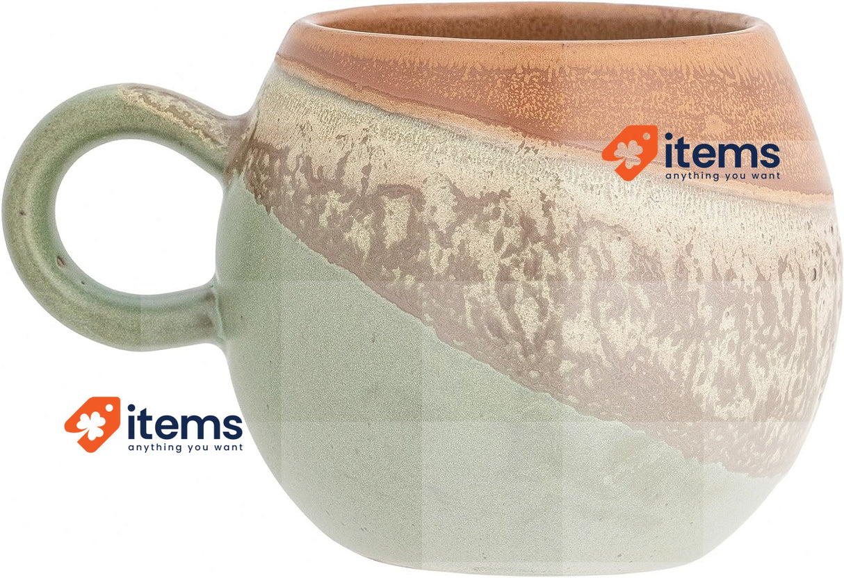 Bloomville Paula 82058578 - Porcelain plate, 8 x 9 cm, 265ml, colour, Green