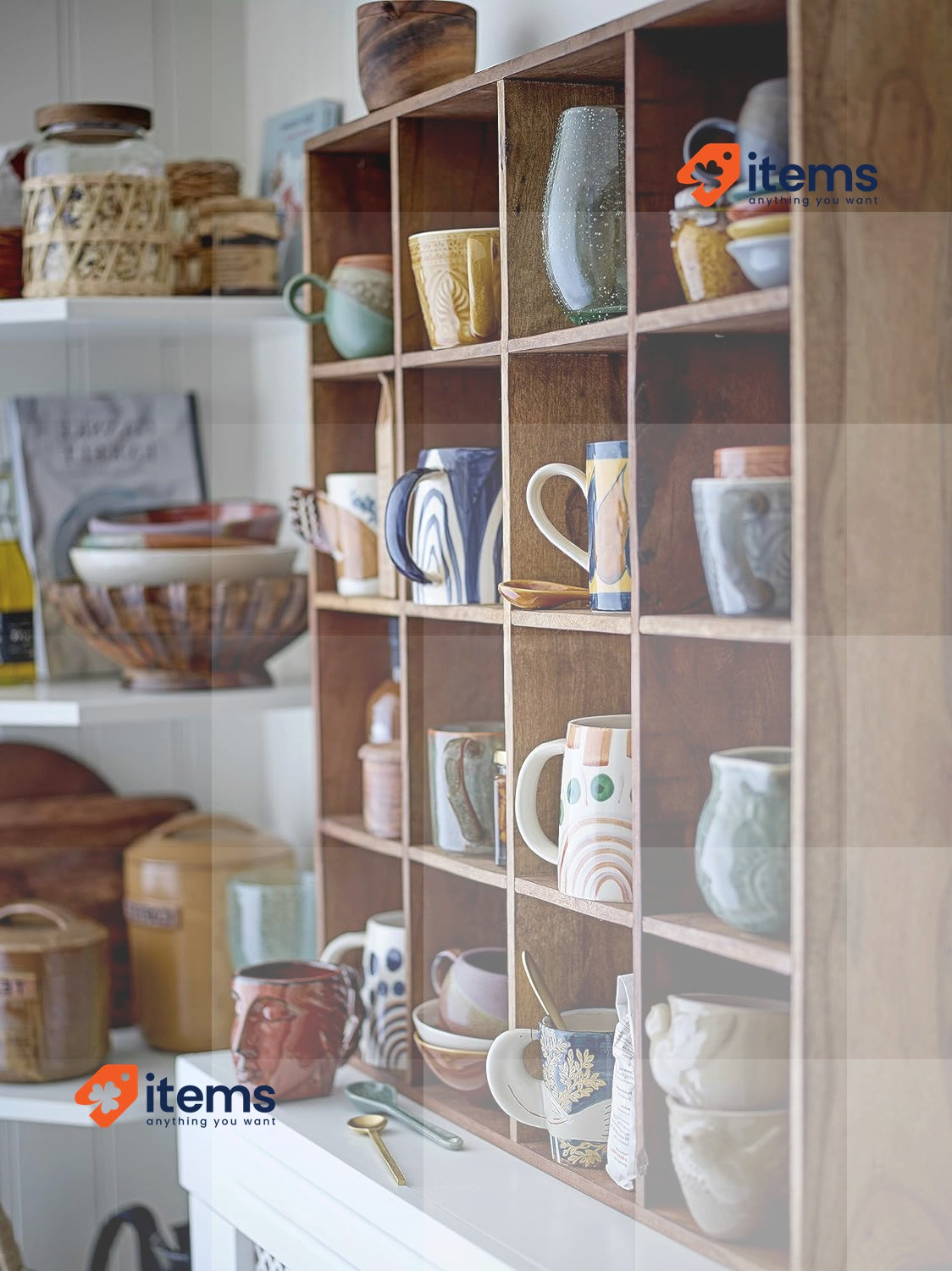 Bloomville Paula 82058578 - Porcelain plate, 8 x 9 cm, 265ml, colour, Green