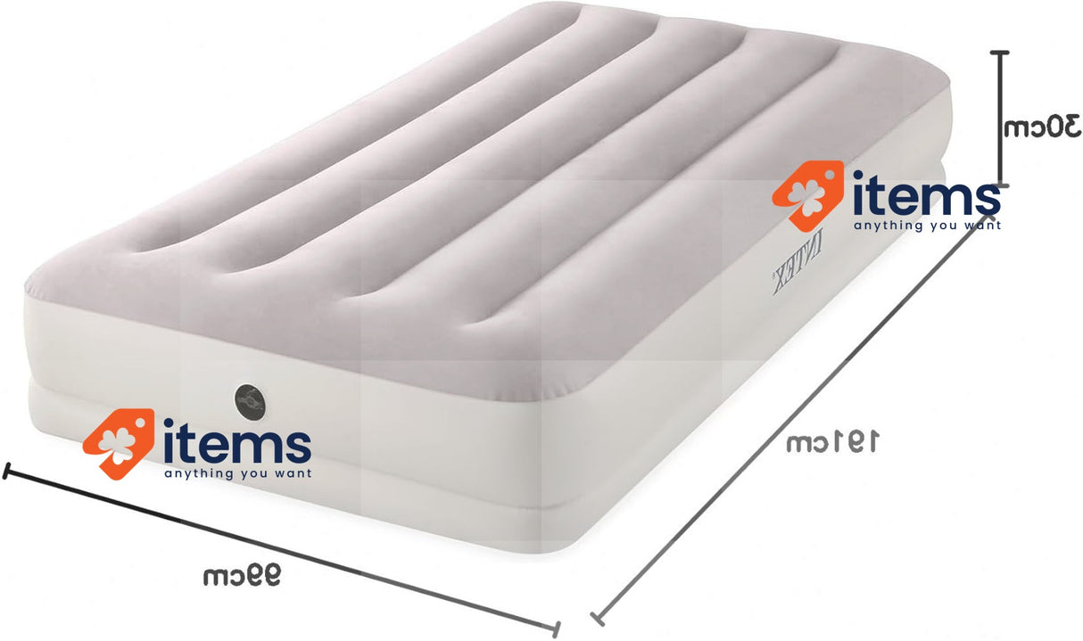Intex Twin Dura-Beam Prestige Mid-Rise Airbed w/ USB150 99cm x 1.91m x 30cm