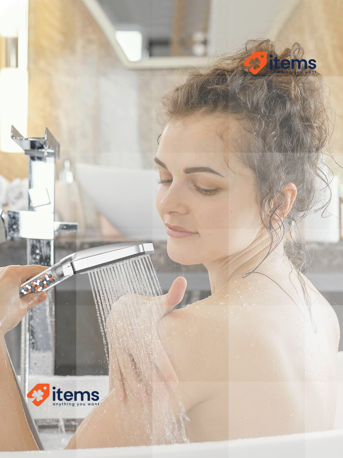 YEAUPE PRO Universal Shower Head With Filter, 115 X 100 Mm Water Saving Jet High