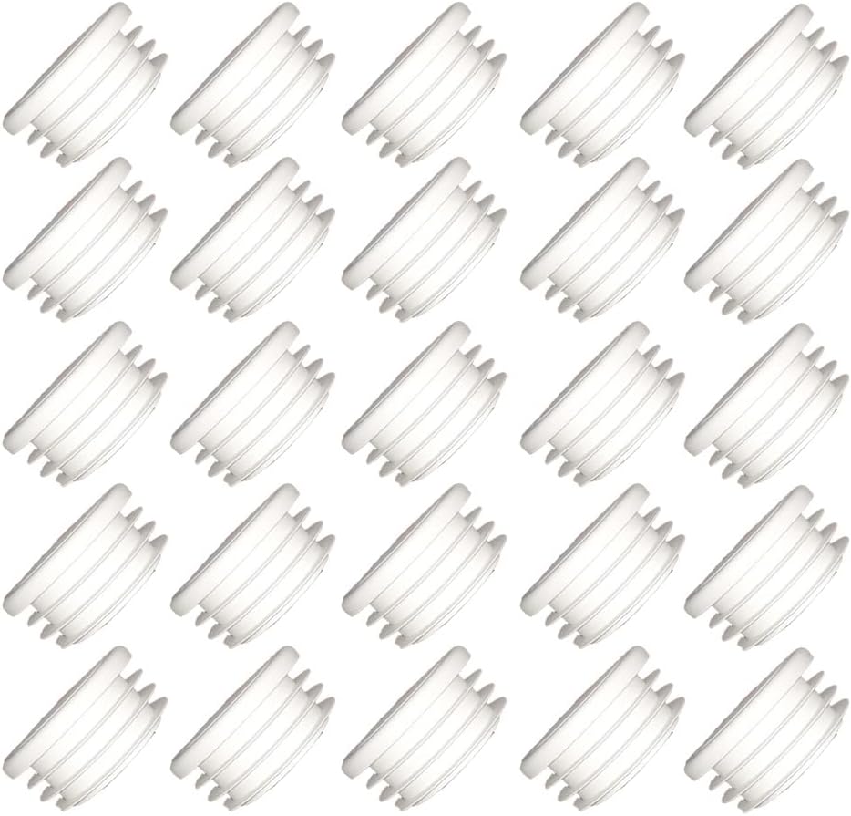 Vokenforu 20mm White Plastic Plugs, Round Tube Covers White