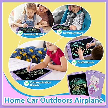 DYNA-PM Cat Writing Tablet Children 10 Inch, LCD Drawing Children's Magnetic