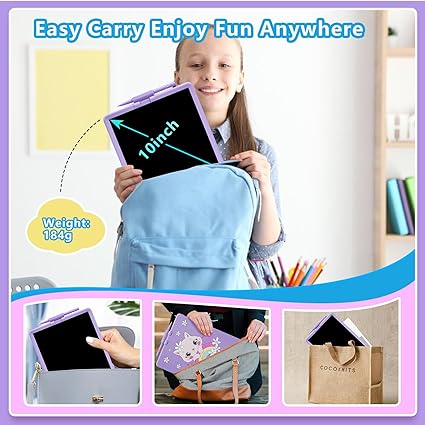 DYNA-PM Cat Writing Tablet Children 10 Inch, LCD Drawing Children's Magnetic