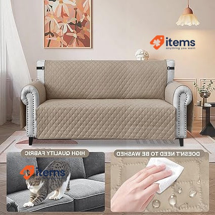 FIGOOO Sofa Covers Water Resistant Sofa Slipcovers 3 Seater Khaki