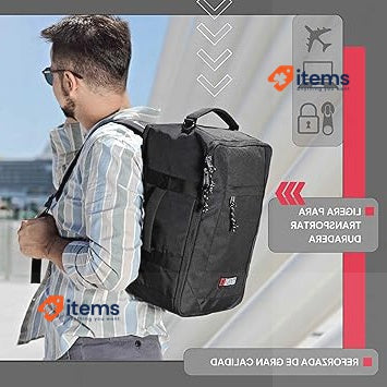 Coronel Tapioca - Travel Backpack Cabin Airplane 40 X 20 25 Black 40 x 20 x 25