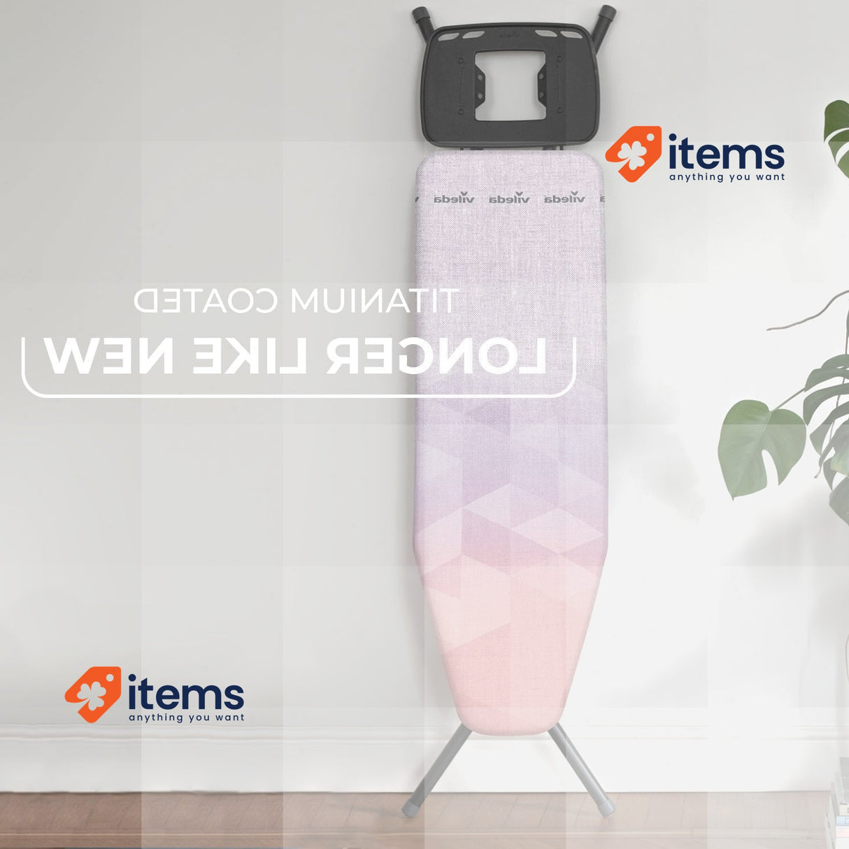 Vileda Diamond Ironing Board Cover, Longer Easy To Install Universal Size Like