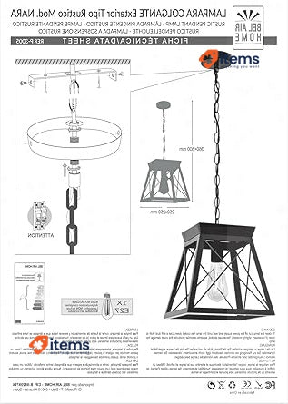 BEL AIR HOME - Pendant Lamp NARA For DINing Room & Bedroom Black Wall Lights