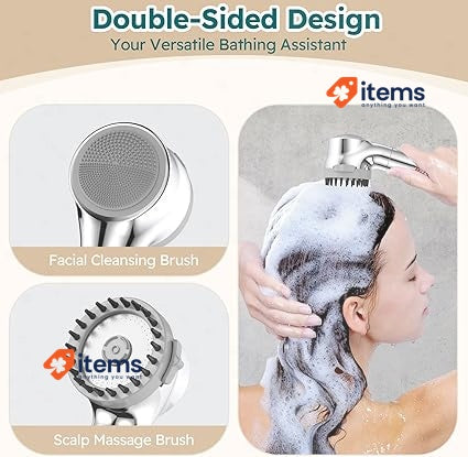 Zivacate High Pressure Hand Shower with Hard Water Filter Silver