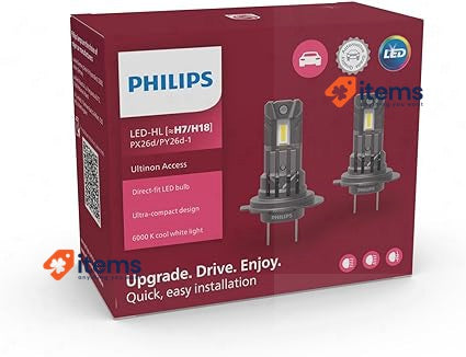 Philips Ultinon Access LED car headlight bulb (H7), ultra-compact set of 2