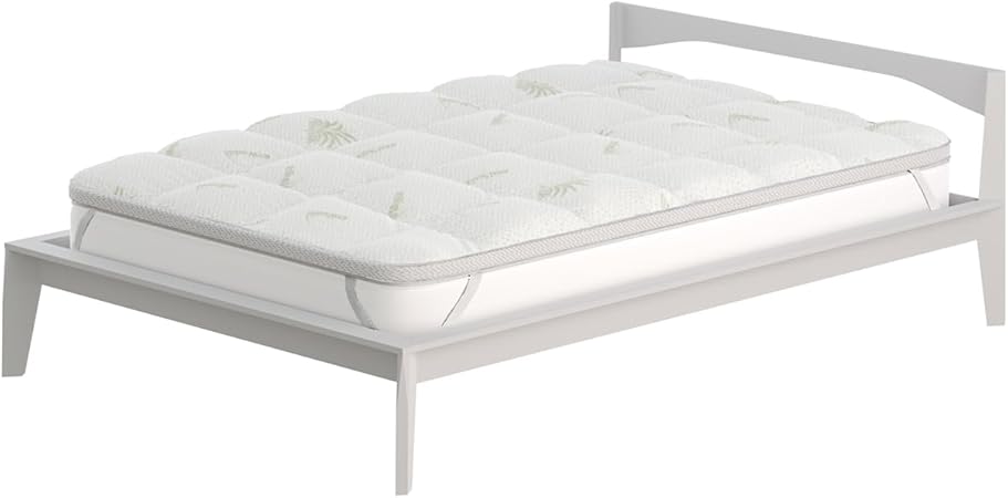 Wellness Pad/Matress with Elastics, Square and half 120x195cm White