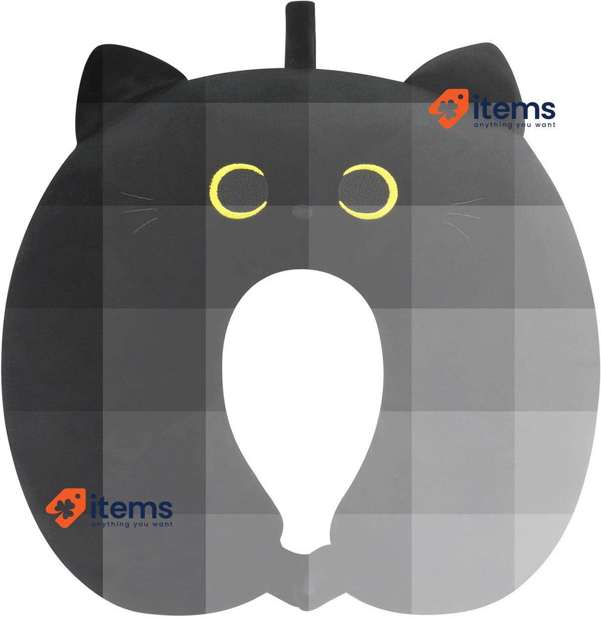 MUFEIRUO Black Cat Naked Cushion Children Soft Animal Travel Kids Neck Pillow