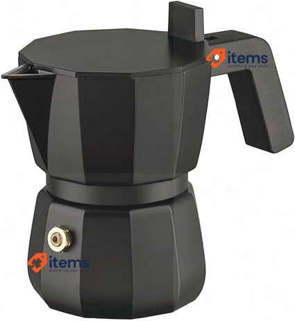Alessi Moka DC06/1 B Design Espresso Maker Cast Aluminium Handle and Knob PA