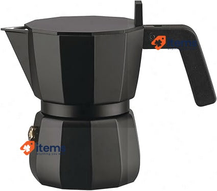 Alessi Moka DC06/1 B Design Espresso Maker Cast Aluminium Handle and Knob PA