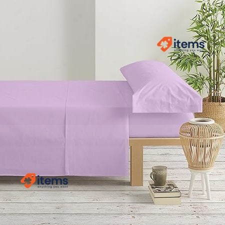 Degrees Home Microfiber Bedding Set Lilac, 135 X 190 Cm Collection Brushed Sheet