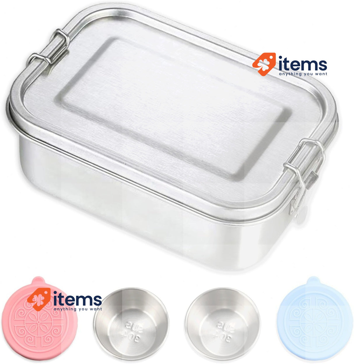 Mytayt 1 Piece 850 Ml Metal Lunch Box Stainless Steel For School Work Removable