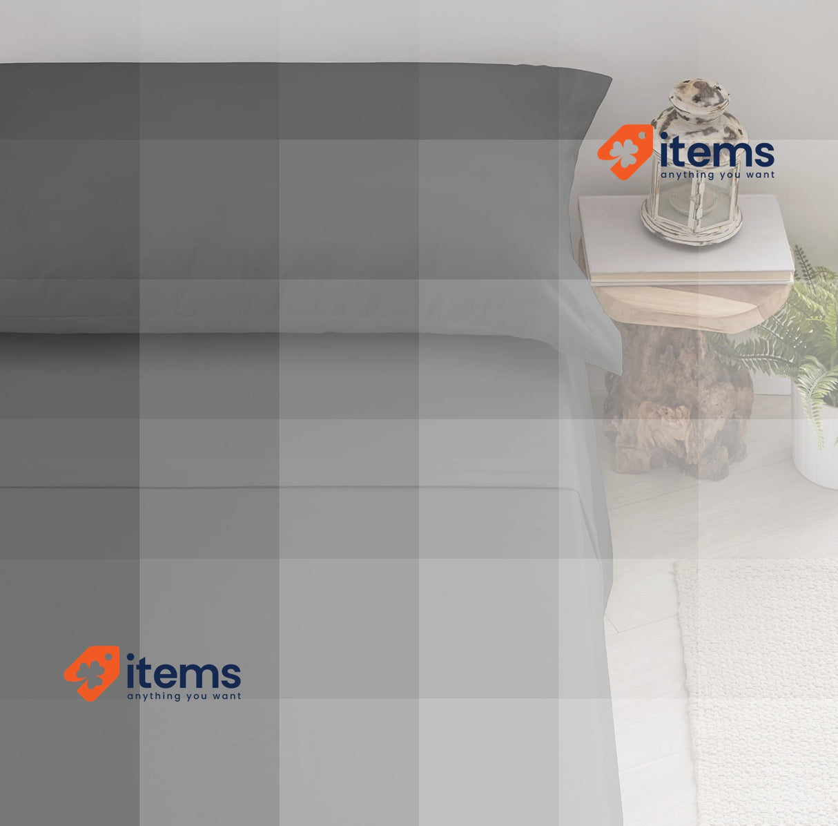 Degrees Home Premium Bedding Set 90x190 3 Piece Flat Fitted Sheet Pillowcase