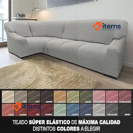 SOFASKINS Super Elastic Corner Sofa Cover Lightgrey 340-540 cm