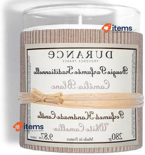 Durance - 280 g Large Size White Camelia Candle