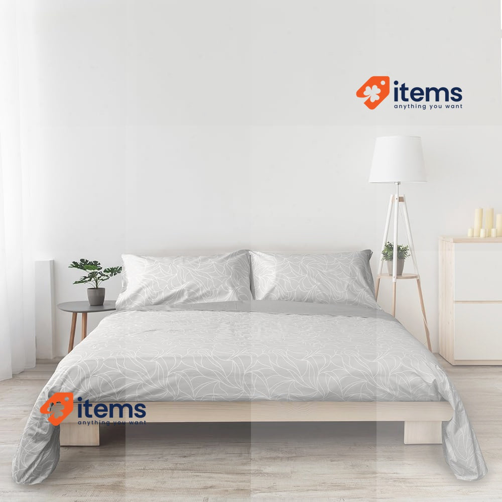 Foppapedretti Notte & Natura Double Bed Duvet Cover With 2 Pillowcases Pearl