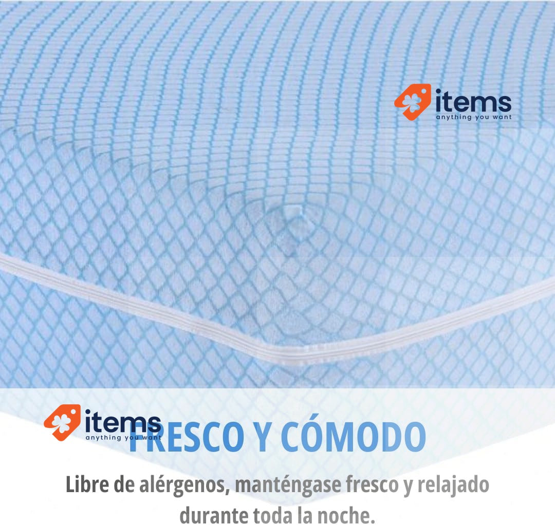 Degrees Home Teide 160 cm Anti Dust Mite Mattress Cover with Zip for 160cm Bed