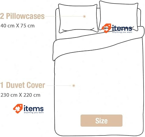 Tokokimo Nordic Duvet Cover 150/135 White + Black Line, 3 Pieces