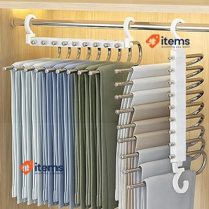 MULEVIP 9 In 1 Trouser Hanger, Space - Saving Pack Of 2 Set 2, Space-Saving