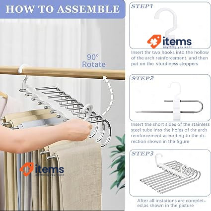 MULEVIP 9 In 1 Trouser Hanger, Space - Saving Pack Of 2 Set 2, Space-Saving