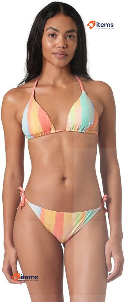Arena Women's Water Print String Bikini Triangle Two Piece Multistripes