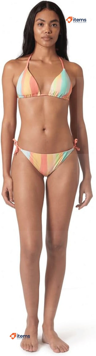 Arena Women's Water Print String Bikini Triangle Two Piece Multistripes