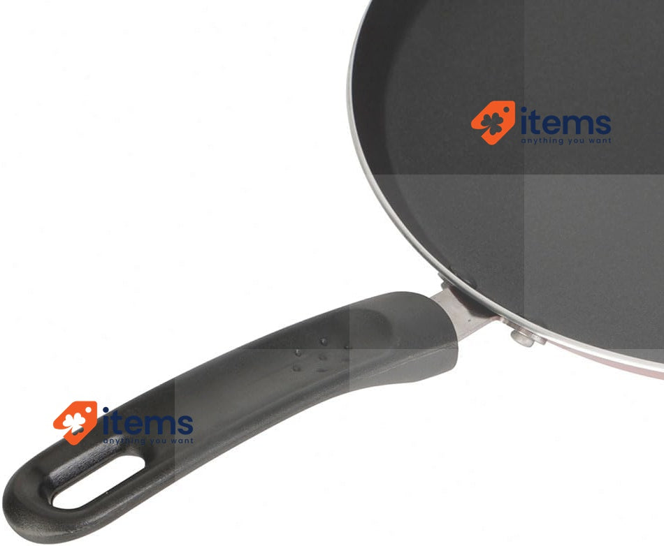 Sitram Cherry 712389 Crepe Pan Pressed Aluminium, Diameter 28 cm Black/Red