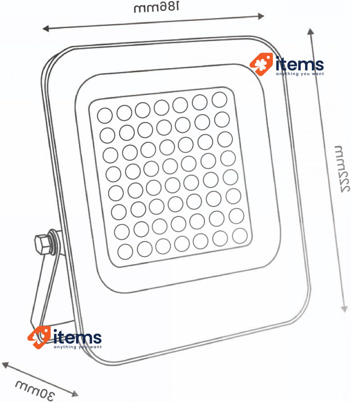 M Ledme - Napoli Plus 50W LED Floodlight, 6000 lumens, IP65 Dimmable (Untested)