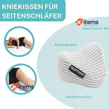 MARTneck® Knee Pillow Orthopaedic For Side Sleepers Grey Optimal Spine Alignment