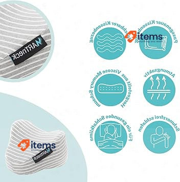 MARTneck® Knee Pillow Orthopaedic For Side Sleepers Grey Optimal Spine Alignment