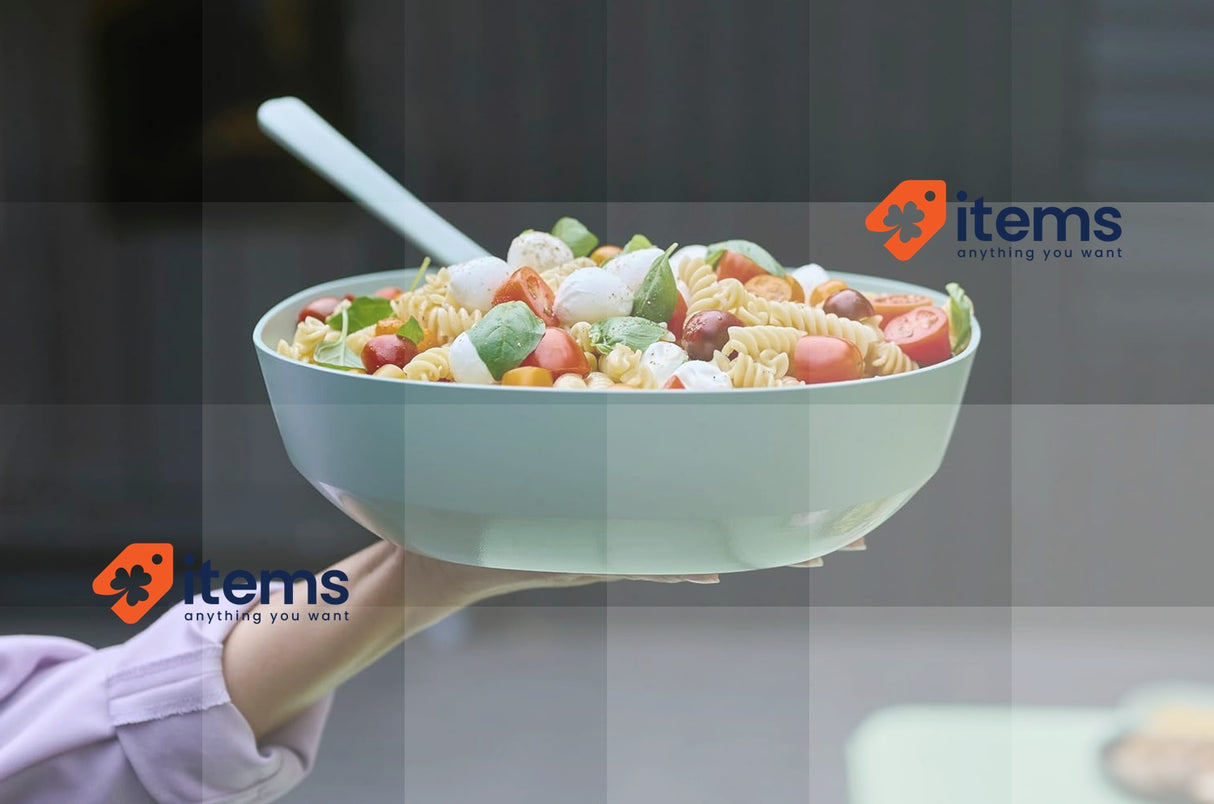 Mepal - Serving Bowl With Lid Silueta 5000 Ml Nordic White Dishwasher Microwave