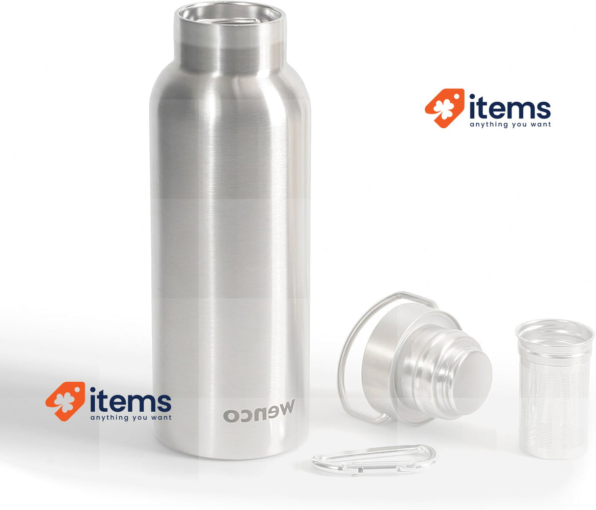 wenco Stainless Steel Water Bottle 0.5 L / 500 ml Insulated and Leak-Proof