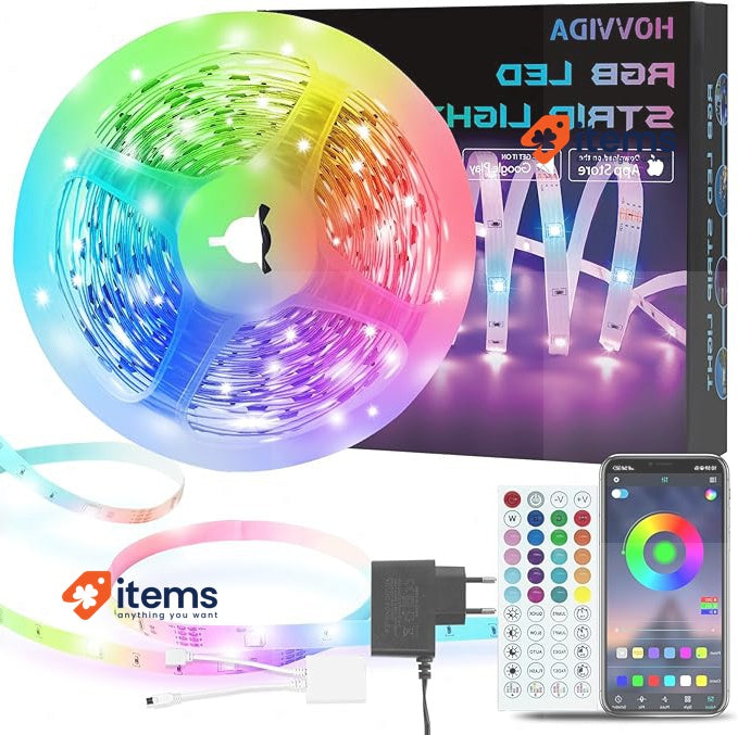 HOVVIDA LED Strip 5M, 30 LED/Metro, APP and Remote Control, 150 Led