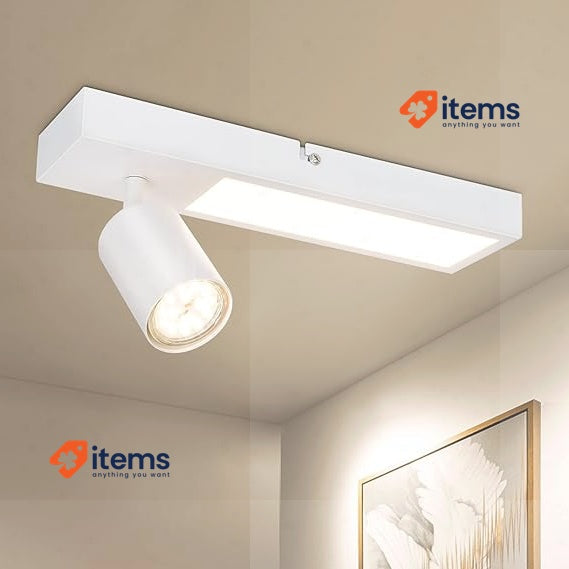 LAMOTERN LED Lamp Fabric 1 Light GU10 15W White Warm - 15 W Ceiling Lights