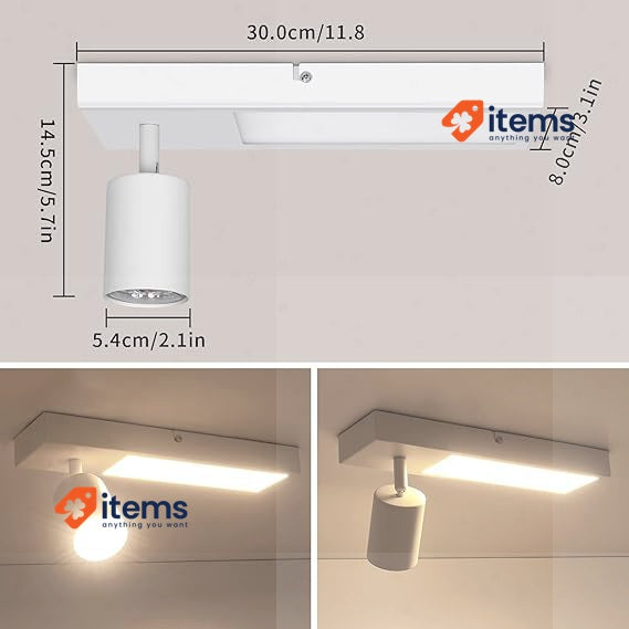 LAMOTERN LED Lamp Fabric 1 Light GU10 15W White Warm - 15 W Ceiling Lights