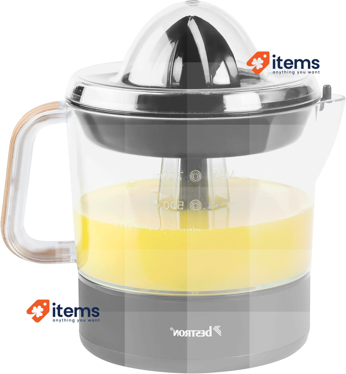 Bestron ACJ350BW Orange Press, Metal Plastic, Black Black/Wood