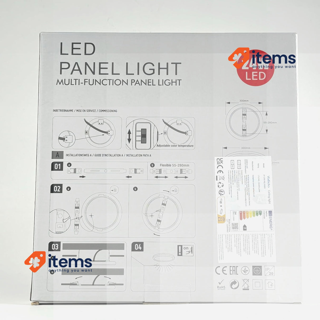 Yafido 12W/18W/24W Ceiling Light with Motion Sensor, 30 cm White